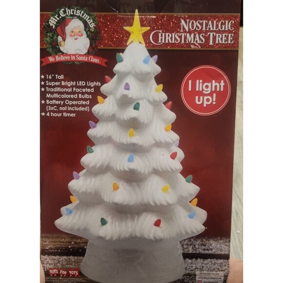 Vintage Mr. Christmas Nostalgic Christmas Tree, 16 inch tall LED lights - Picture 1 of 11